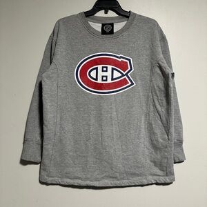 NHL Gray Sweatshirt with Red & Navy Montreal Canadiens Crest